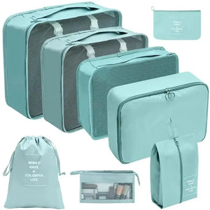 7/8/9/10/11 Pcs Set Travel Organizer Storage Bags Suitcase Packing Cubes Set Cases Portable Luggage Clothes Shoe Tidy Pouch