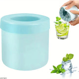 Silicone Ice Cube Mold Storage Box with Lid Flexible Ice Bucket Kitchen Gadget
