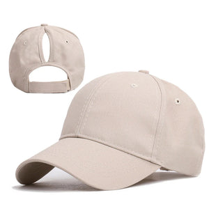 Baseball Cap with Ponytail Slot