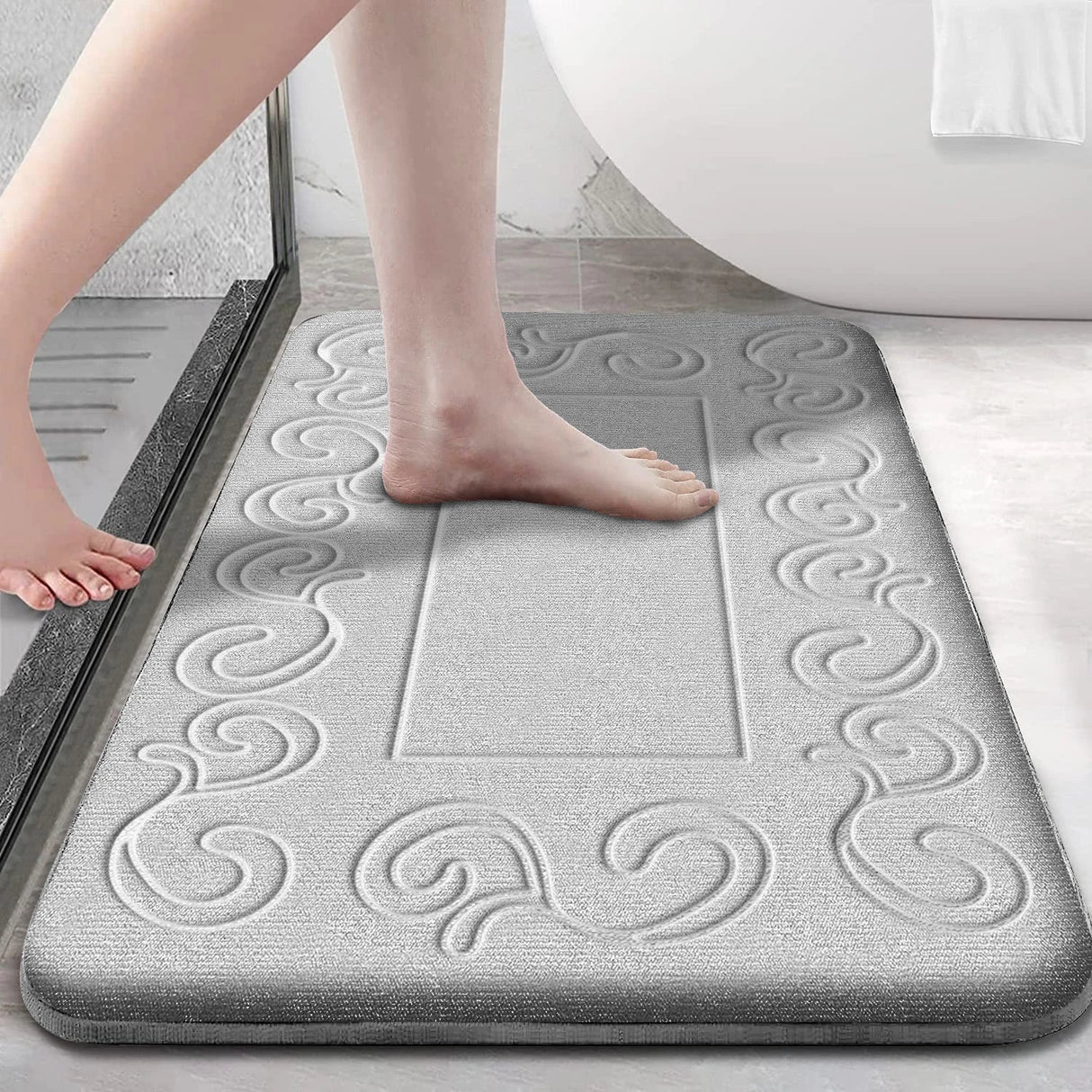 Water Absorbent Non-Slip Memory Foam Bathroom Mat