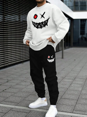 Printed Hoodie Sweatshirt Set