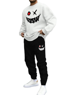 Printed Hoodie Sweatshirt Set