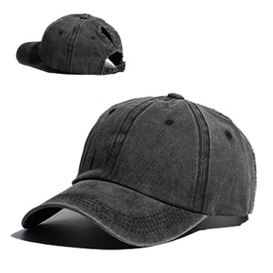 Distressed Ponytail Baseball Cap