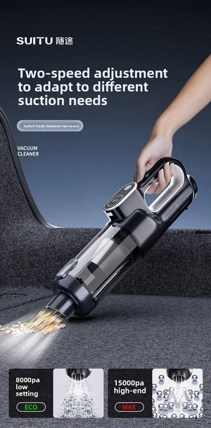 65000RPM Portable Car Vacuum Cleaner Wireless Handheld Mini Wet Dry Silent Powerful for Auto Cleaning