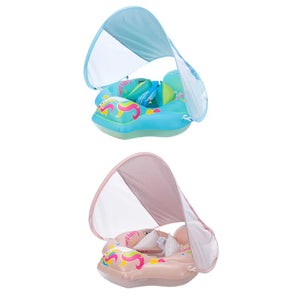Toddler Swim Ring Shade Baby Swimming Pool Float Inflatable