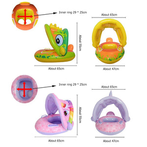 Safe and Sunny Inflatable Baby Swim Seat with Sunshade