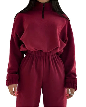 Women's 2 Piece Sportswear Set Hooded Sweatshirt Tracksuit Pants