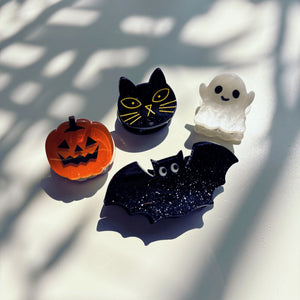 Set of 4 Velvet Claws Mini Spooky Hair Claws | Hair Claw Clip in Giftable Pouch