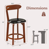 Set of 2 24 Inch Modern Armless Upholstered Cushioned Seat Island Dining Chairs for Kitchen
