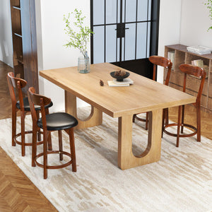 Set of 2 24 Inch Modern Armless Upholstered Cushioned Seat Island Dining Chairs for Kitchen