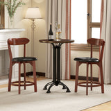 Set of 2 24 Inch Modern Armless Upholstered Cushioned Seat Island Dining Chairs for Kitchen