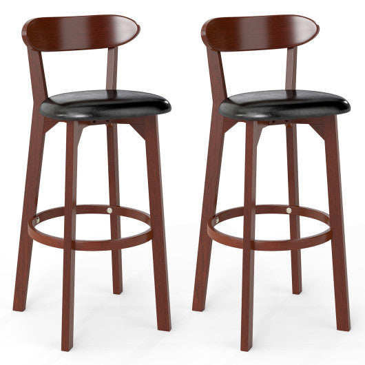 Set of 2 29 Inch Modern Armless Upholstered Cushioned Seat Island Dining Chairs for Kitchen