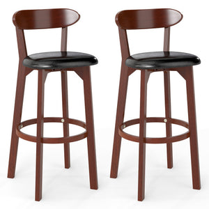 Set of 2 29 Inch Modern Armless Upholstered Cushioned Seat Island Dining Chairs for Kitchen