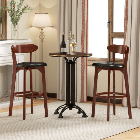 Set of 2 29 Inch Modern Armless Upholstered Cushioned Seat Island Dining Chairs for Kitchen