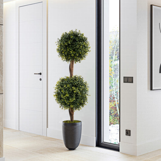 Set of 2 Artificial Double Topiary Ball Trees