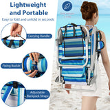 Set of 2 Folding Beach Chair for Adults with 4-Position Adjustable Backrest