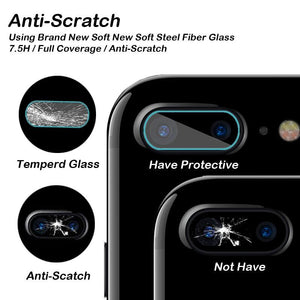 2pcs Camera Lens Protective Protector Cover for IPhone on X 8Plus 7Plus 6 6S 7 8 10 XR Xs Max Tempered Glass Film 9H Tempered Glass Camera Lens Protection