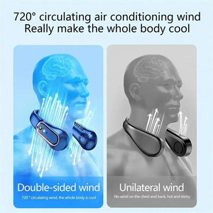 TINSOL New ceiling fan USB rechargeable portable small fan students office sports digital display ceiling fan hanging neck fan