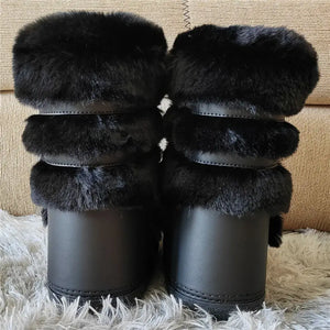 Stay Warm in Style  Y2K Fur Boots