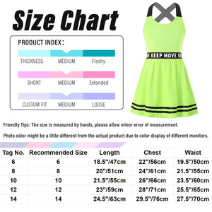 Girls' A-Line Tennis Dress with Criss Cross Straps