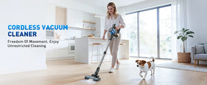 Cordless Vacuum Cleaner，55Kpa/45Mins/8 in 1 Powerful Suction,Self-Standing, 3 Suction Modes, Vacuum for Floor Carpet Pet Hair
