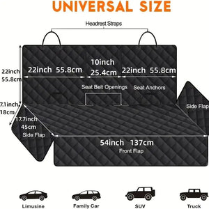 Dog Car Seat Cover, Back Seat Cover for Dogs Pet Car Seat Protector Waterproof Bench Car Seat Cover, Non-Slip Reat Seat Cover