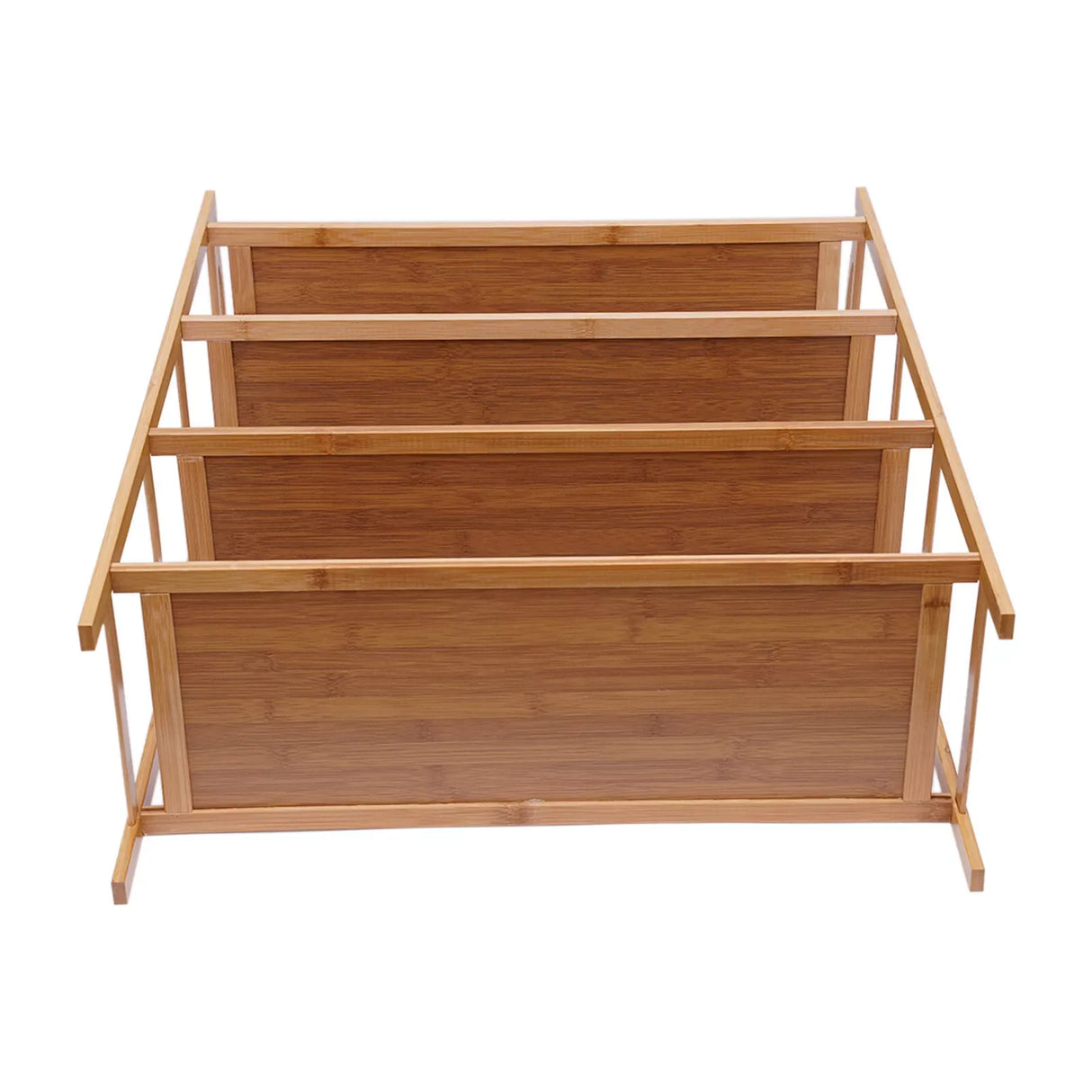 4 Tier Bamboo Shoe Rack, Shoe Shelf, Eco-Friendly Shoe Organizer, Multipurpose Open Storage Shelf, Natural Bamboo Material, Large Capacity for Family Shoes, Top Handle for Easy Move, Breathable, Mold Resistant, for Entryway L