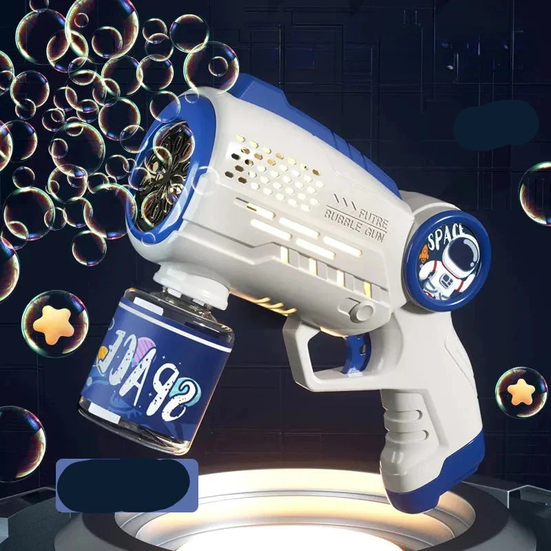 Portable Bubble Gun with Colorful Lights and Sounds