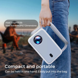 LynCast L018 Home Projector 800ANSI Native 1080P 8K Support Android 14 WiFi6 BT5.4 Portable Movie Projector with 360° Correction