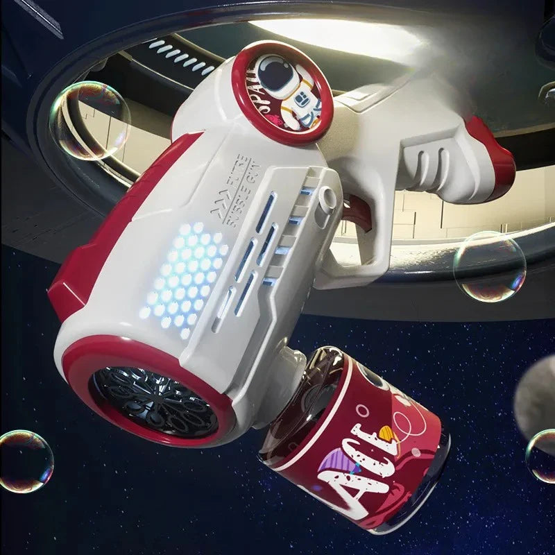 Portable Bubble Gun with Colorful Lights and Sounds