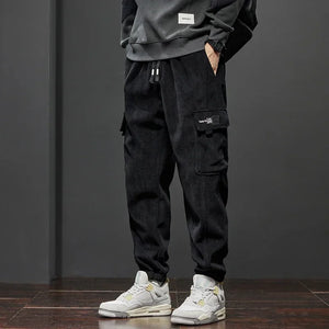 Men's Armygreen  Gray  and Black Cargo Joggers