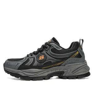 Men's Leather Mesh Running Shoes