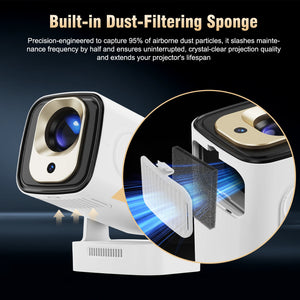 Magcubic HY310 Home Projector 1080P Mini Projector 4K AF Native 5W Speaker Air Mouse Voice Assistant Upgrated 330ANSI Android11