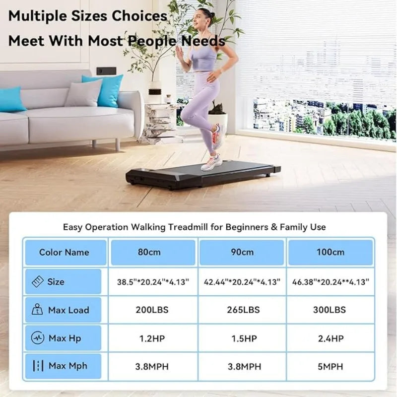 2-in-1 Walking Treadmill: 2.5HP Mini Folding Pad with App & Remote
