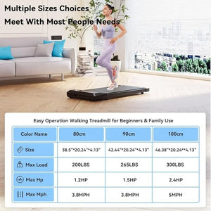 2-in-1 Walking Treadmill: 2.5HP Mini Folding Pad with App & Remote
