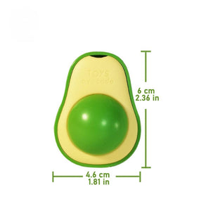 Avocado Wall Ball Cat Toys Edible Licking Balls Snack Healthy Rotatable Treats Toys Kitten Supplies Teeth Cleaning Totaling Catnip Wall Ball Toys