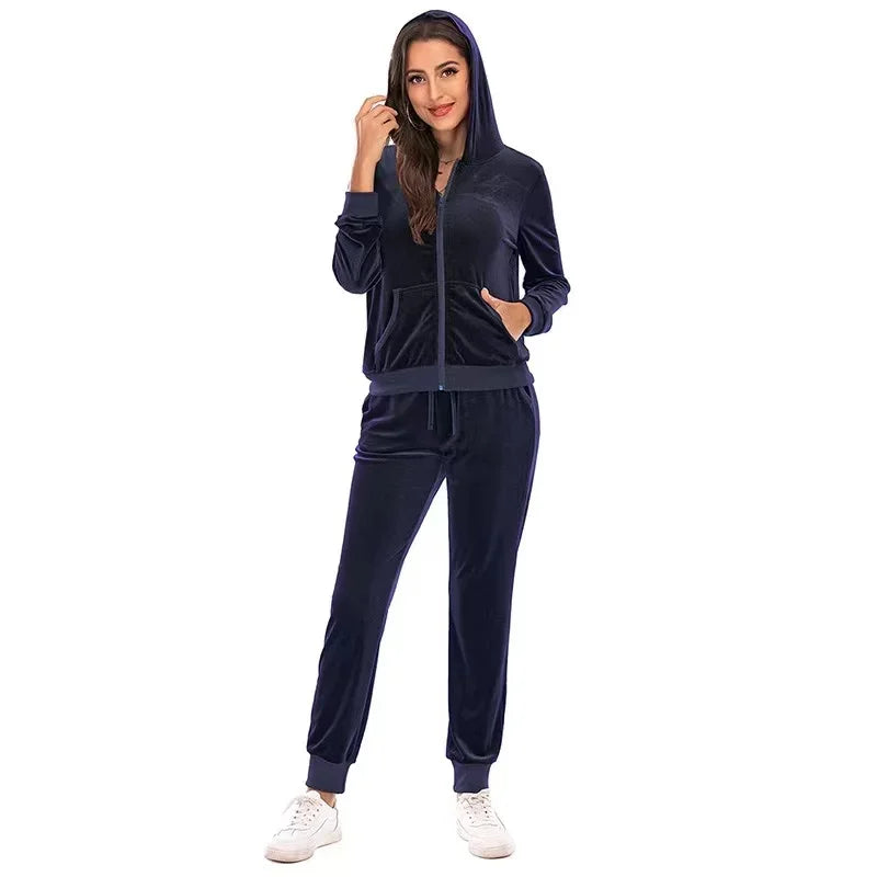 Perfect for Fall Women's 2-Piece Velvet Set