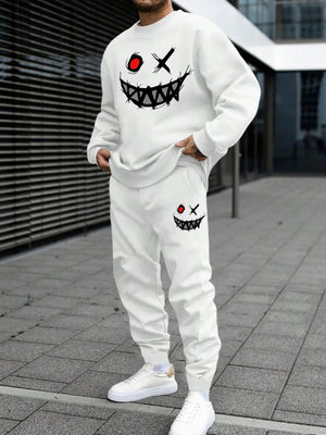 Printed Hoodie Sweatshirt Set
