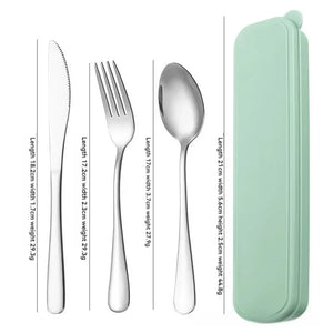 3pcs 410 Stainless Steel Cutlery Set: Mirror Polished Knife, Fork, Spoon