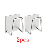 Kitchen Sink Sponge Rack Self Adhesive Stainless Steel Organizer Hooks