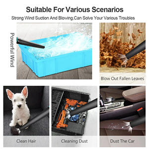 2 In 1 Electric Air Blower Garden Cordless Vacuum Cleaner Dust Computer Collector Handheld Power Tools For Makita 18V Battery