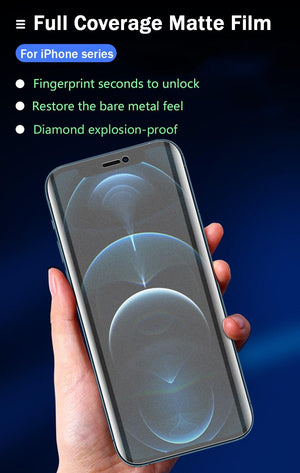 4pcs Matte Film For Iphone 11 12 13 Pro Max Mini Frosted Screen Protectors For Iphone X Xr Xs Max 6 6s 7 8 Plus Se Anti Glare Matte Finish Anti-fingerprint Film