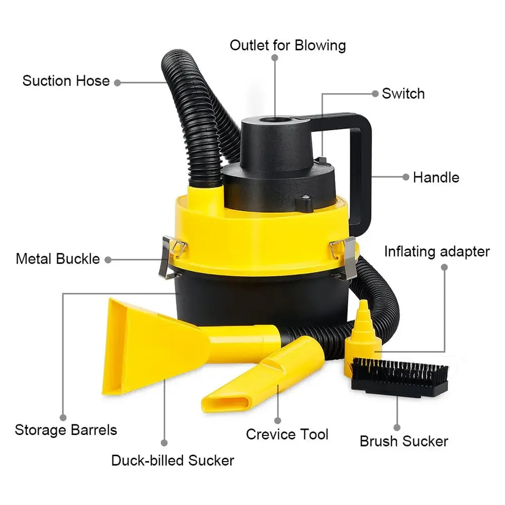 New 1pcs 12V High Power Car Vacuum Cleaner Dry and Wet Dual Use Car Vacuum Cleaner Portable Handheld Vacuum Cleaner