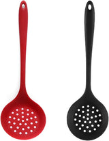Silicone Skimmer Spoon Non-Stick Slotted Strainer Ladle