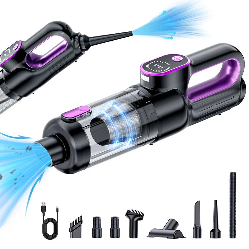 65000RPM Portable Car Vacuum Cleaner Wireless Handheld Mini Wet Dry Silent Powerful for Auto Cleaning