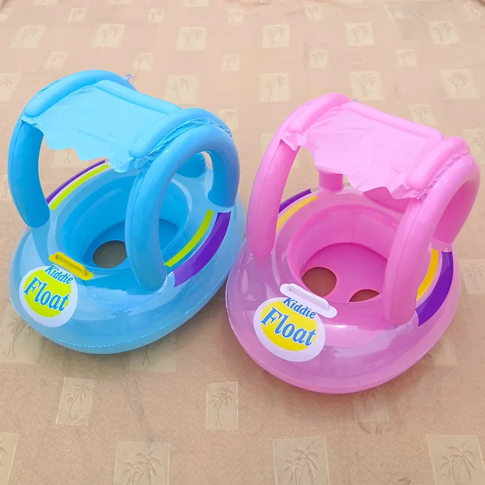 Safe and Fun Baby Swim Ring with Sun Protection