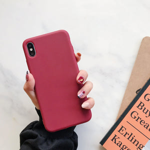 Ultra Thin Slim Fit Soft Grip Anti-Scratch Protective Cover Thicker Candy Phone Case for iPhone Soft Silicon Back Phone Cover for iPhone 12 13 Pro Max iphone Case