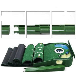 Home Golf Practice Set  Putting Mat  Ball Return  Green Carpet
