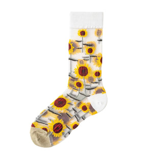 Sheer Plant Lover Socks in 8 Nature-Inspired Styles [Fits Size 5-9]