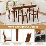 Modern Dining Chairs Set of 2 with Tilt Backrest for Dining Room-Black
